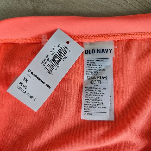 Old Navy Vibrant Coral Plus Bikini Bottom - Picture 3 of 4